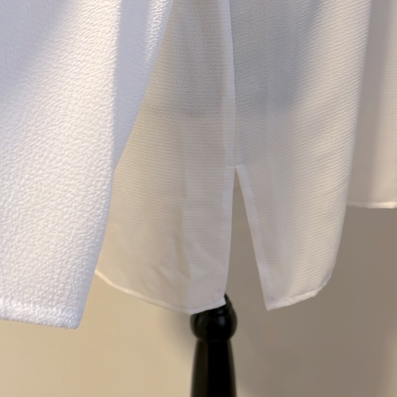 MICHAEL KORS NWOT Long Bell Smock Detail Sleeve White Blouse, Size M - Picture 7 of 11